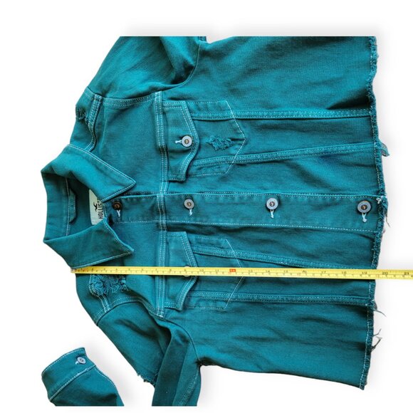 Hollister Teal Jean Jacket - Picture 7 of 8